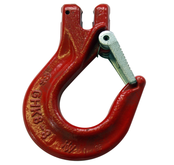 Крюк с предохранительной защелкой и вилочным соединением GHK, T(8), 7 мм, Dolezych 09075707