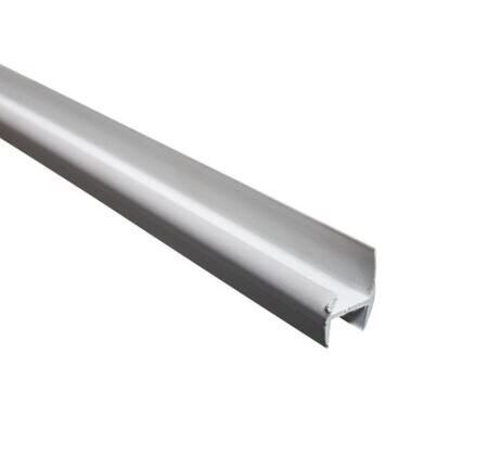 Профиль ПВХ (уплотнитель) для полотна ворот, 20/21 мм, L-3000 мм, жестко-мягкий, серый, Suer 108071648