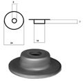 Крепежный диск (шайба) для шторной крыши, 24 мм, оцинкованная сталь, Bozamet BCS.2 (51.05) (200 ед.)