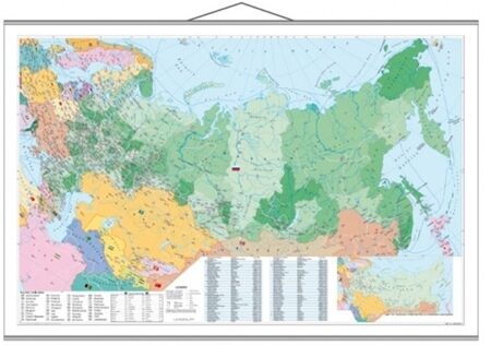 Карта России с держателем по почтовым кодам