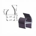 Профиль ПВХ (уплотнитель) для полотна ворот 30 мм, L-5000 мм, жестко-мягкий, бело-черный, DAMA DM08016