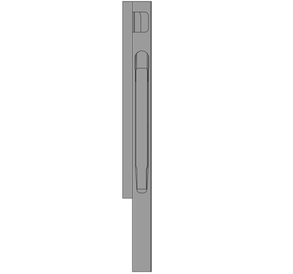 Стойка бортовая угловая передняя правая К20, анодированный алюминий, 400 мм, Suer 106121249