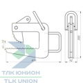 Комплект из стропа 2СЦ и 2-х захватов для колодезных колец ZKK2 - 1,0, г/п 1000 кг, РОМЕК