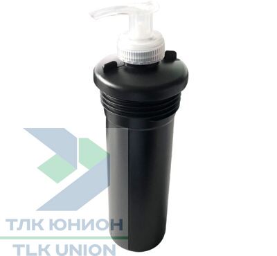 Дозатор мыла к баку для воды на 25 литров (390144102), черный пластик, Suer 390144104