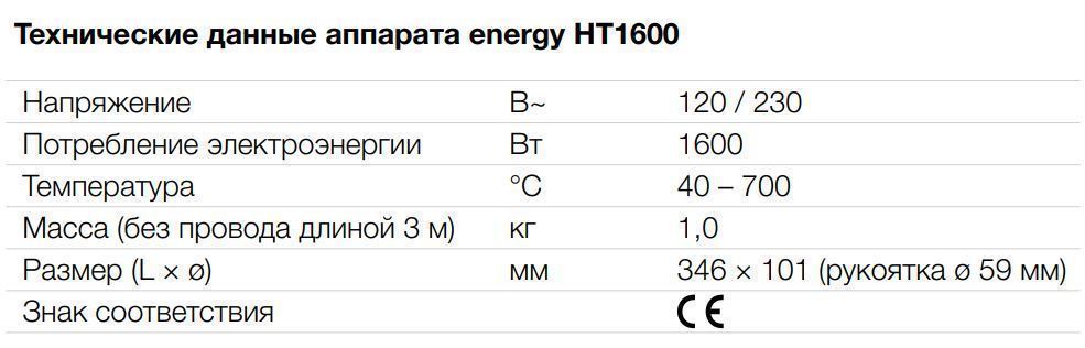 Набор ENERGY HT1600 для сварки внахлёст (фен), Weldy 120.882 вид 3