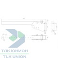 Кронштейн боковой защиты, 572 мм, оцинкованный, СП.КБЗ.572