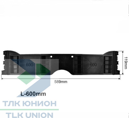 Шарнир пластиковый для сдвижной крыши Sesam, 592мм, Bozamet 69.S.00