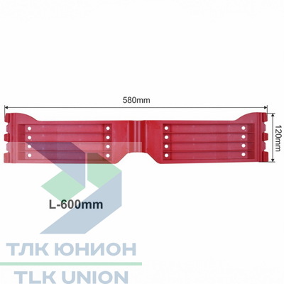 Шарнир пластиковый для сдвижной крыши Versus, 600мм, Bozamet 69.V.03_600