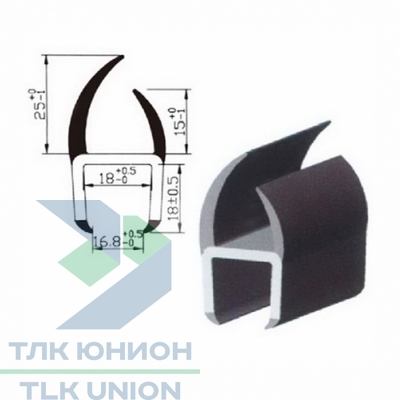 Профиль для полотна ворот DM08010 вид 1