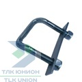 Крепежная скоба изогнутая, 76,5x80 мм, М12, сталь оцинкованная, СП12СКГМ12
