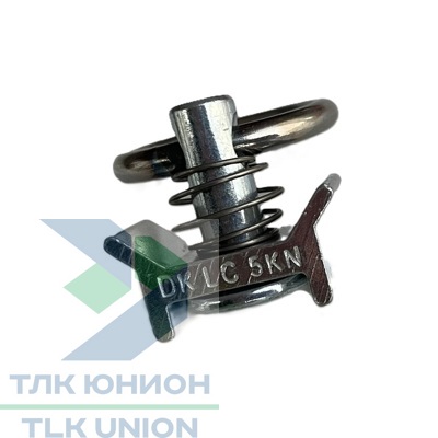 Фитинг одинарный с кольцом к такелажной рейке, LC 500 daN, Dolezych DDFE000C00 вид 2