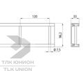 Рейка такелажная / анкерная S-Line плоская 3117-AL, 6000х96,2х33 мм, алюминий c резиновой оболочкой, Suer 142138636