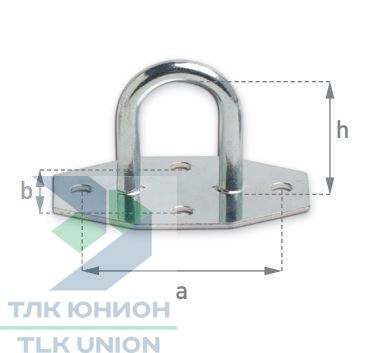Скоба бортовая оцинкованная (восьмиугольник), h-25, Bozamet 10.25