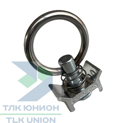 Фитинг одинарный с кольцом к такелажной рейке, LC 500 daN, Dolezych DDFE000C00 вид 1