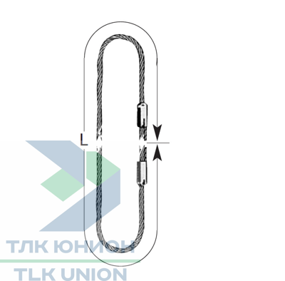 Строп СКК, опрессовка 2-мя втулками, 1,4т, 1м, Dolezych 02230801.1