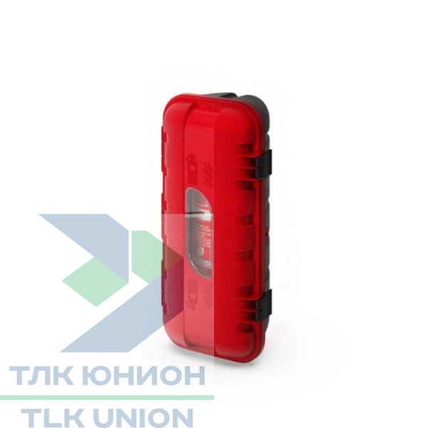 Пенал для огнетушителя STRIKE, 287х600х220 мм, d-150/170 мм, красный/черный, Daken 82500