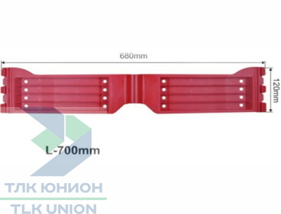 Шарнир пластиковый для сдвижной крыши Versus 242-01070, 700мм, Suer 670736020