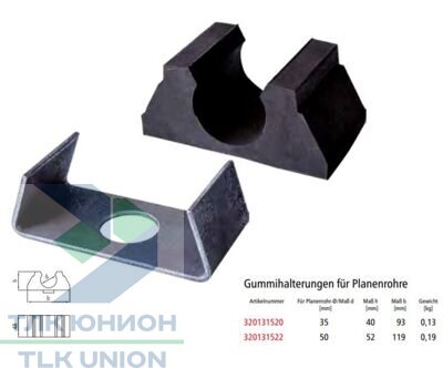 Вкладыш для крепёжного элемента трубы 35 мм, Suer 320131520 вид 3