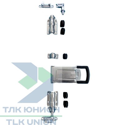 Замок штанговый для штанги 22 мм с ручкой PUSH 2, сталь оцинкованная, ШЗВЗ/РUSH2/22