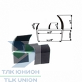 Уплотнитель ПВХ для полотна ворот 55 мм, L-5000 мм, жестко-мягкий, бело-черный, DAMA DM08001