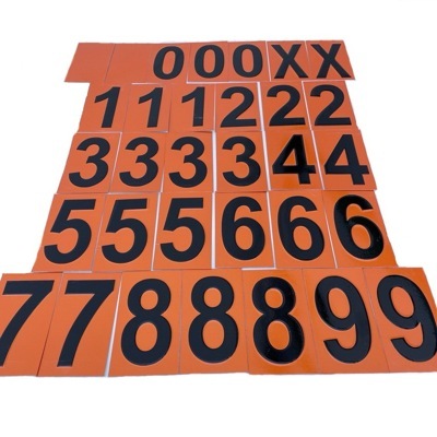 Набор цифр (сменных кодов) для наборной таблицы ОПАСНЫЙ ГРУЗ, 33шт, 120х70мм вид 3