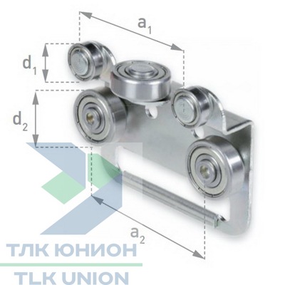 Боковая тележка тента с роликами d-16/24 мм, Bozamet BCSLS.65