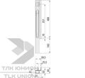 Стойка бортовая угловая передняя левая К20, анодированный алюминий, 400мм, Suer 106121248