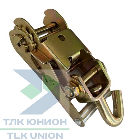 Натяжитель храповой с крюком для ленты 50 мм, стальная ручка, LC 2500 daN, TY014018+015031