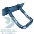 Крепежная скоба изогнутая, 50x70 мм, М10, сталь оцинкованная, СП12СКГМ10