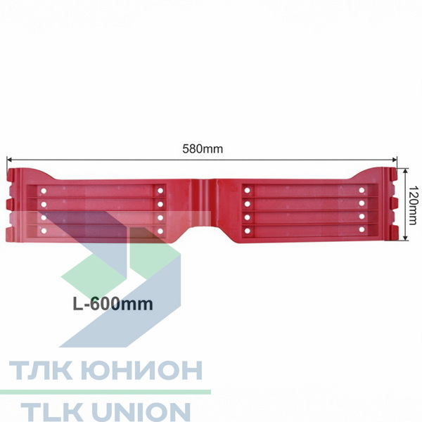 Шарнир пластиковый для сдвижной крыши Versus, 600мм, Bozamet 69.V.03_600