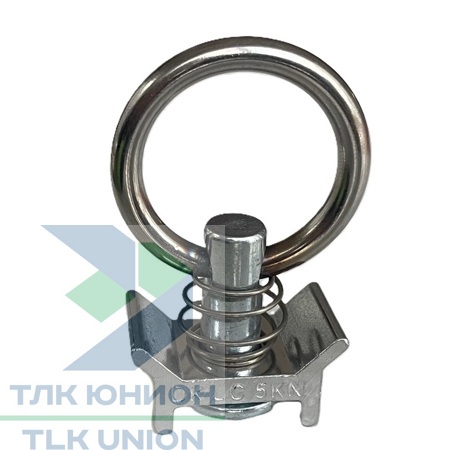Фитинг одинарный с кольцом к такелажной рейке, LC 500 daN, Dolezych DDFE000C00