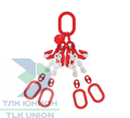 Строп 4СЦ, класс 8, звенья NOR108 по DIN-5688, крюки LYK10, 6,7т, 1,8м, РОМЕК 8-4СЦ-6,7/1800