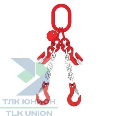 Строп 2СЦ DoKett, крюки GS, крюки-укоротители, 1,6т, 1м, Dolezych 19450602.1