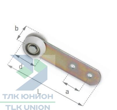 Роликовая тележка для сдвижной шторы с ободом к профилю Edsha, Bozamet 57.10.03