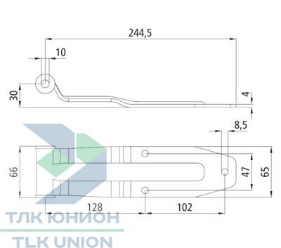 Петля для задних дверей Suer 108071114 стальная вид 4