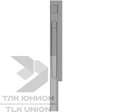 Стойка бортовая угловая передняя левая К20, анодированный алюминий, 400мм, Suer 106121248