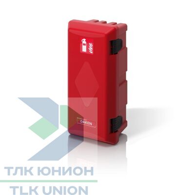 Пенал для огнетушителя ADAMANT, 310х610х247ммм, d-150/170 мм, красный/красный без стекла, Daken 82050