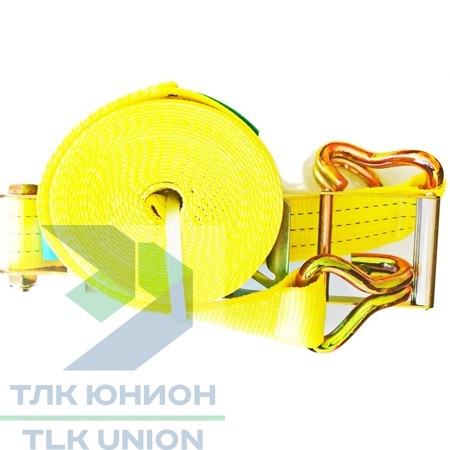 Стяжной ремень LARGO 75, LC5000/10000 daN, двойн. крюки, 75мм, 10м, DDSL100500