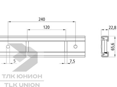 Рейка анкерная Suer S-Line 3115-AL 142138269, 142138254 алюминий вид 2