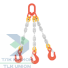 Строп цепной трёхветвевой 3СЦ, класс Т8, крюки самозащёлкивающиеся с вилочным соединением VAKH6, 2,36т, 1м, РОМЕК