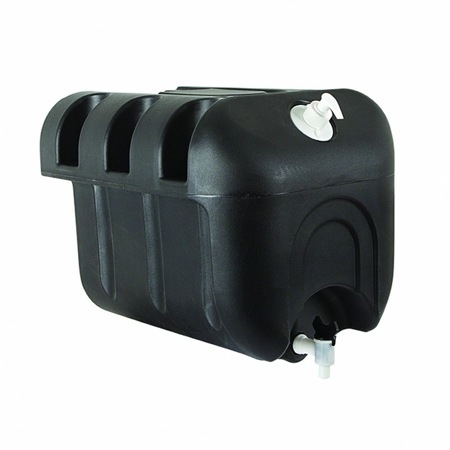 Бак для воды на 30 литров с дозатором мыла, черный пластик, MEGA 18-03-00-0197 (PNW005)