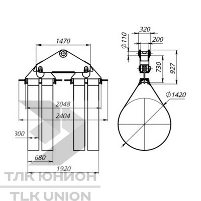 Траверса для монтажных полотенец TMP 64,0, 64000 кг, РОМЕК вид 2