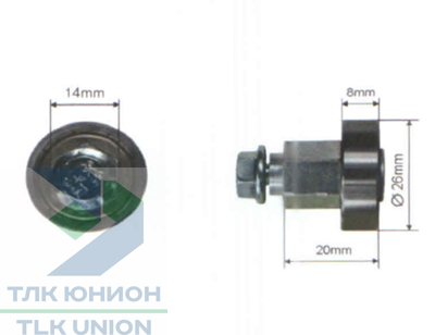 Ролик сдвижной крыши Edscha, 26х8 мм, Suer 670730013