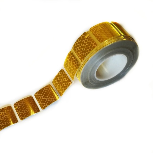 Световозвращающая лента желтая сегментированная, DAMA DM9620SA (50м)