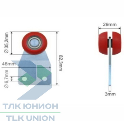 Роликовая тележка для сдвижной шторы Edscha, Suer 670735015