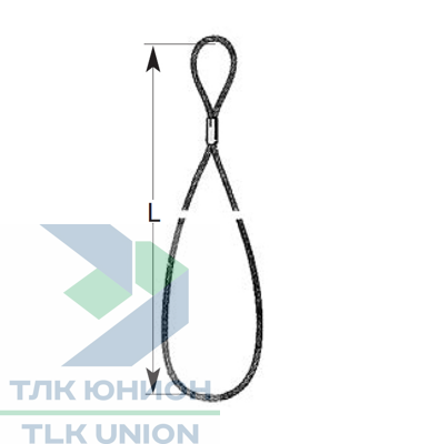 Строп СКП, опрессовка 1-й втулкой, 0,98т, 1м, Dolezych 02240801.1