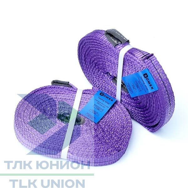 Трос буксировочный ленточный с петлями, 7т, 30мм, 6м, РОМЕК 030.2.6.00