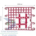 Крепежная сеть ленточная 2120х2120мм, 50мм (4000 daN), 180х180мм, 8 пряжек, Dolezych DDZR2A00YL