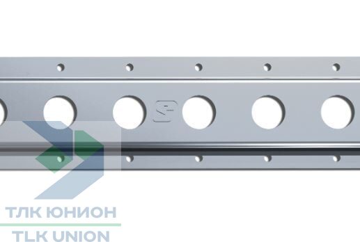 Рейка такелажная / анкерная S-Line с круглым отверстием 1805, d-20 мм, 2993х66,5х11,5 мм, сталь, Suer 142138004