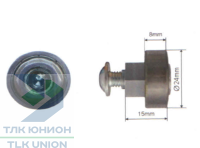 Ролик сдвижной крыши Edscha, 24х8 мм, Suer 670730008